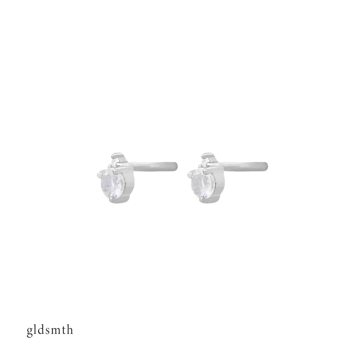 10k White Gold Mary Studs