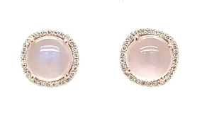 14 Karat Rosé Moonstone Gemstone Earrings