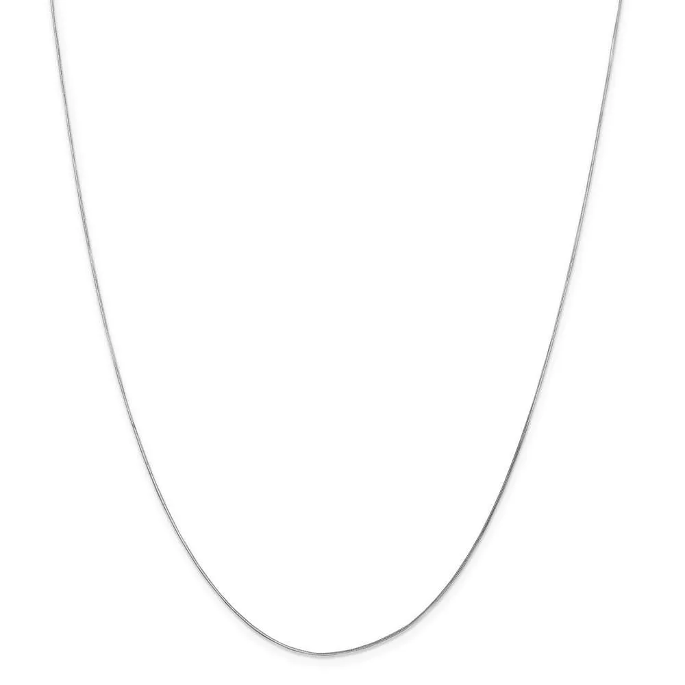 14k White Gold 0.70mm Octagonal Snake Chain