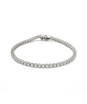 14K White  Gold Diamond Tennis Bracelet 1.74cttw