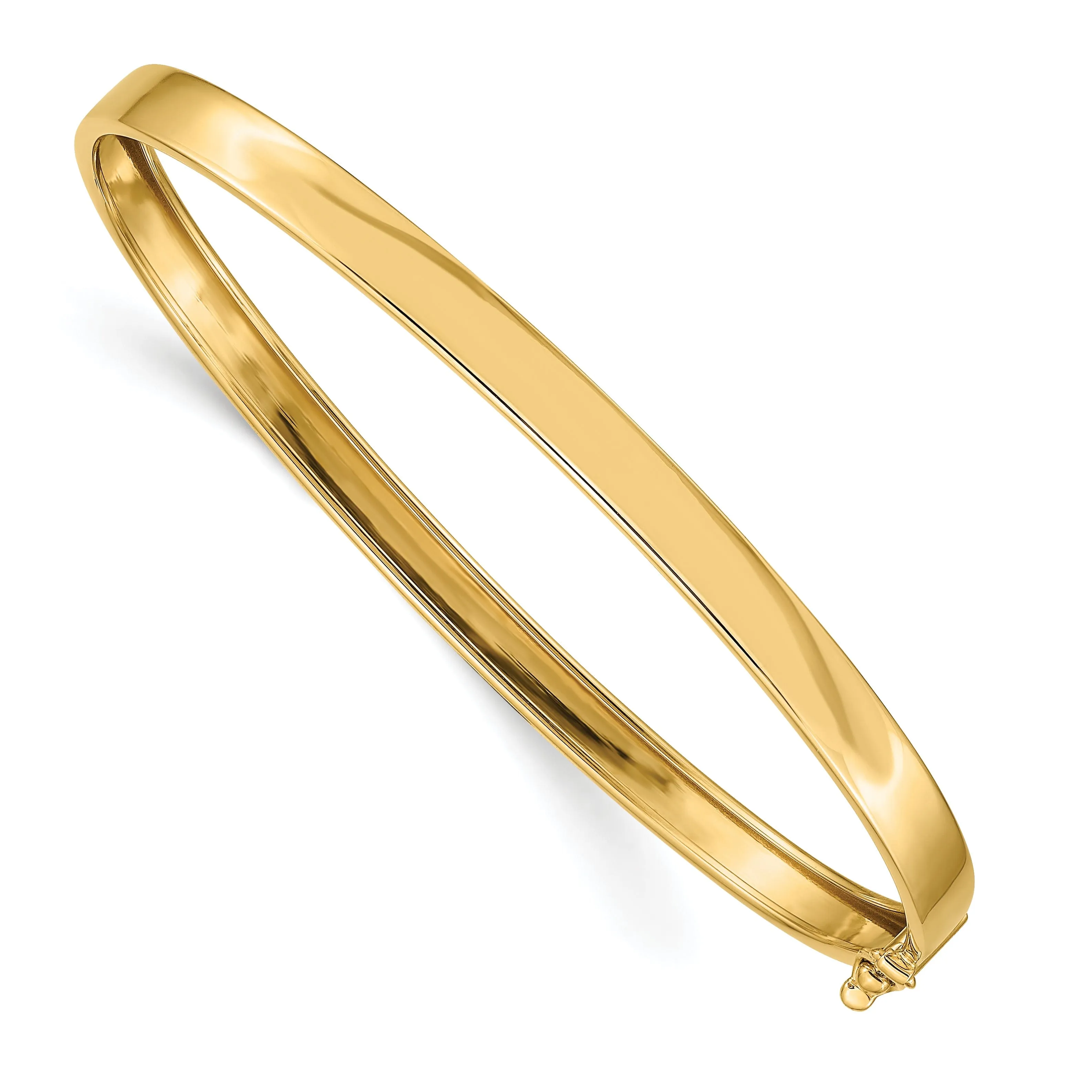 14k Yellow Gold Flexible Bangle Bracelet