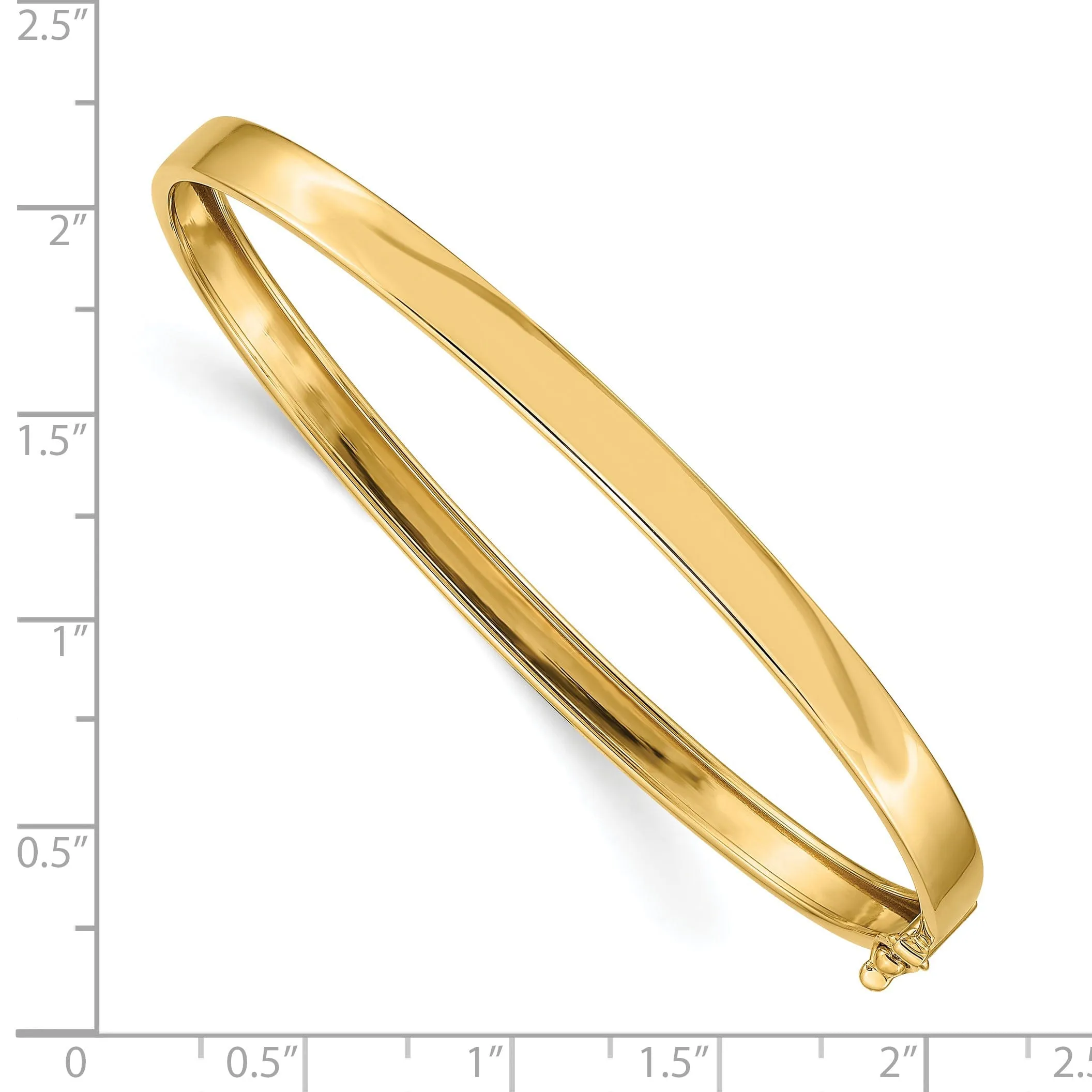 14k Yellow Gold Flexible Bangle Bracelet