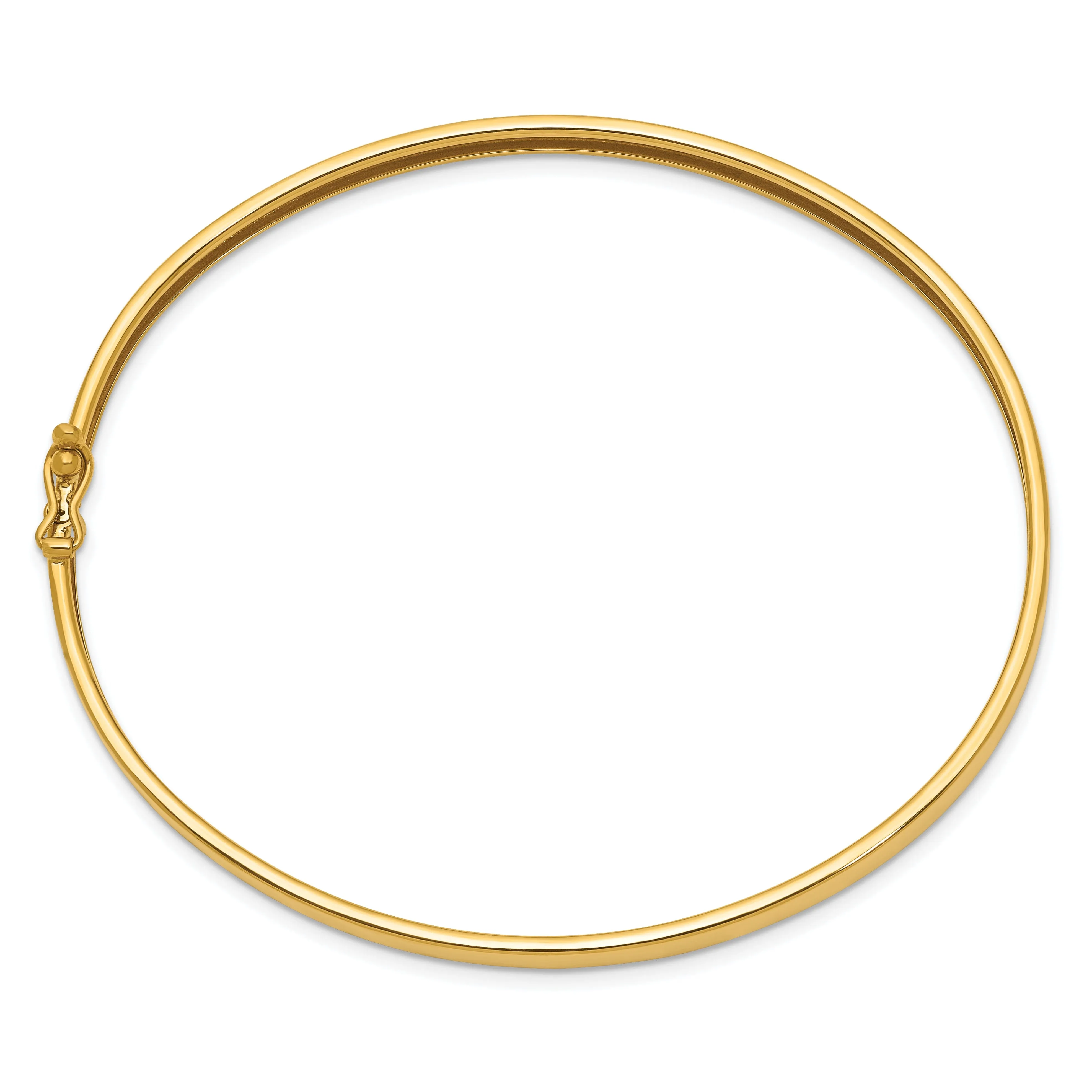 14k Yellow Gold Flexible Bangle Bracelet