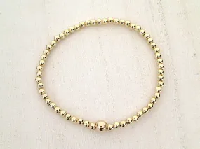 14kt Gold Filled Stretch Bracelet - Style 4 Small