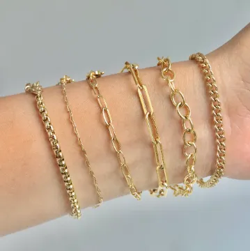 18K Gold-Filled Link Chain Bracelet