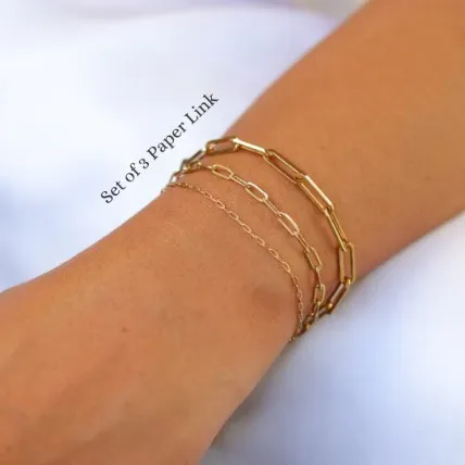 18K Gold-Filled Link Chain Bracelet