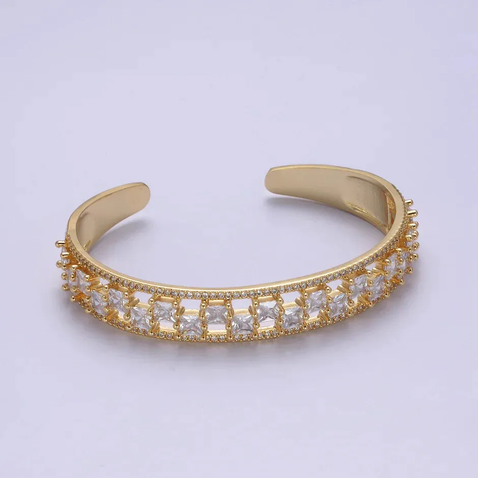 24k Diamond Bangle