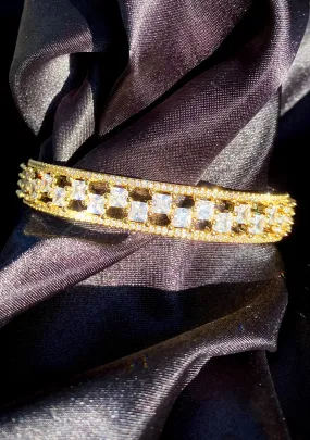 24k Diamond Bangle