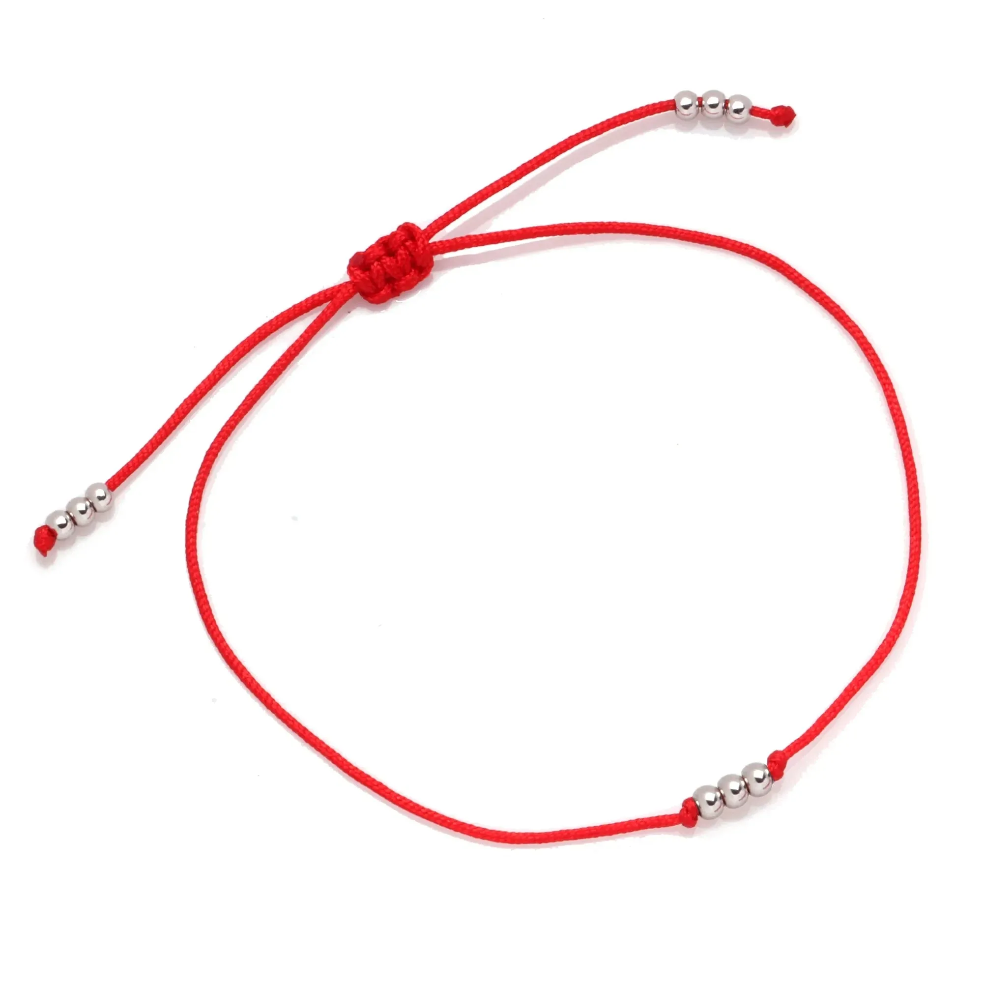 3 Beads Red String Bracelet Three Wish Bracelet Amulet Kabbalah Protection Bracelet Birthday Gift Lucky Charm Couple Bracelet