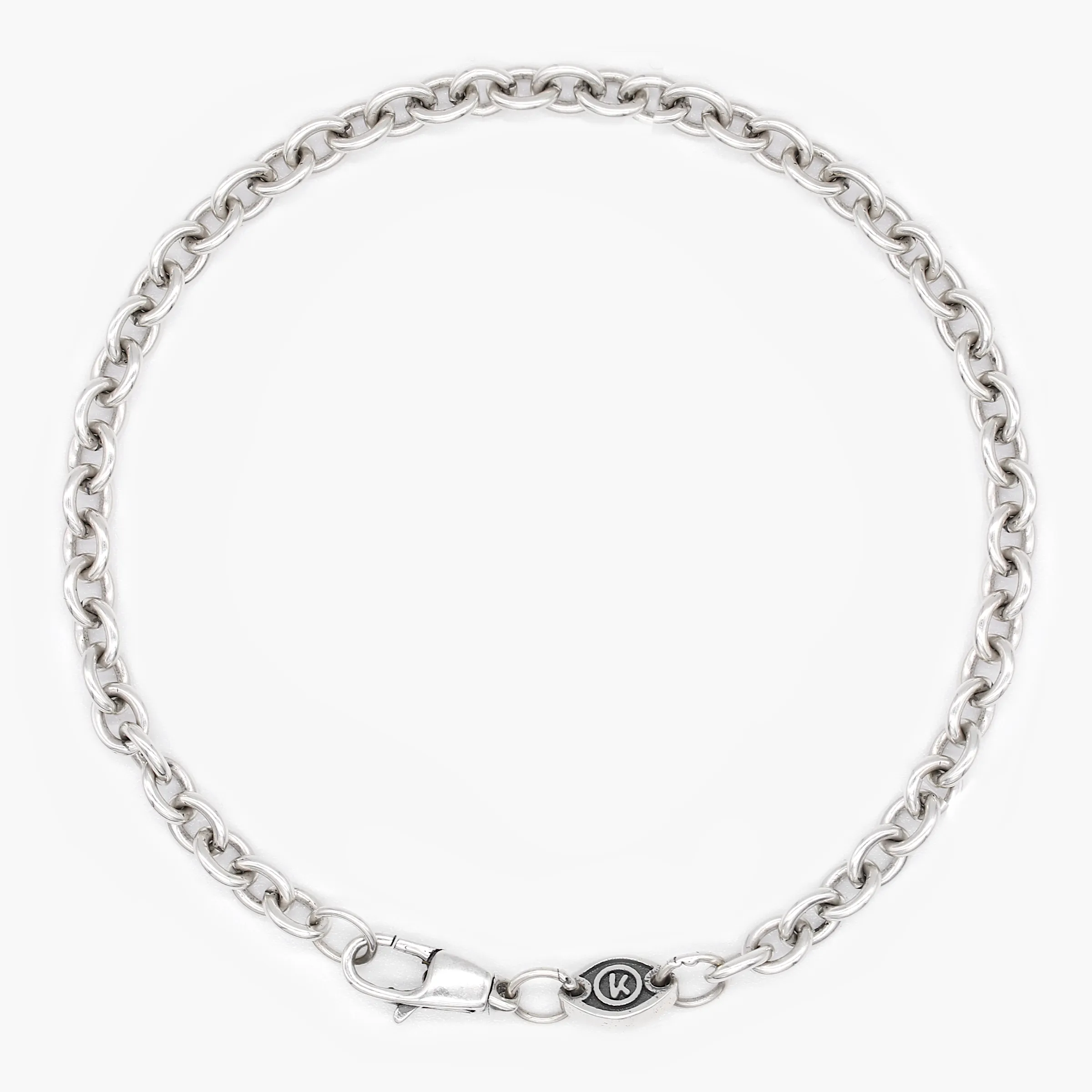 4mm Sterling Silver "Indira" Chain Bracelet