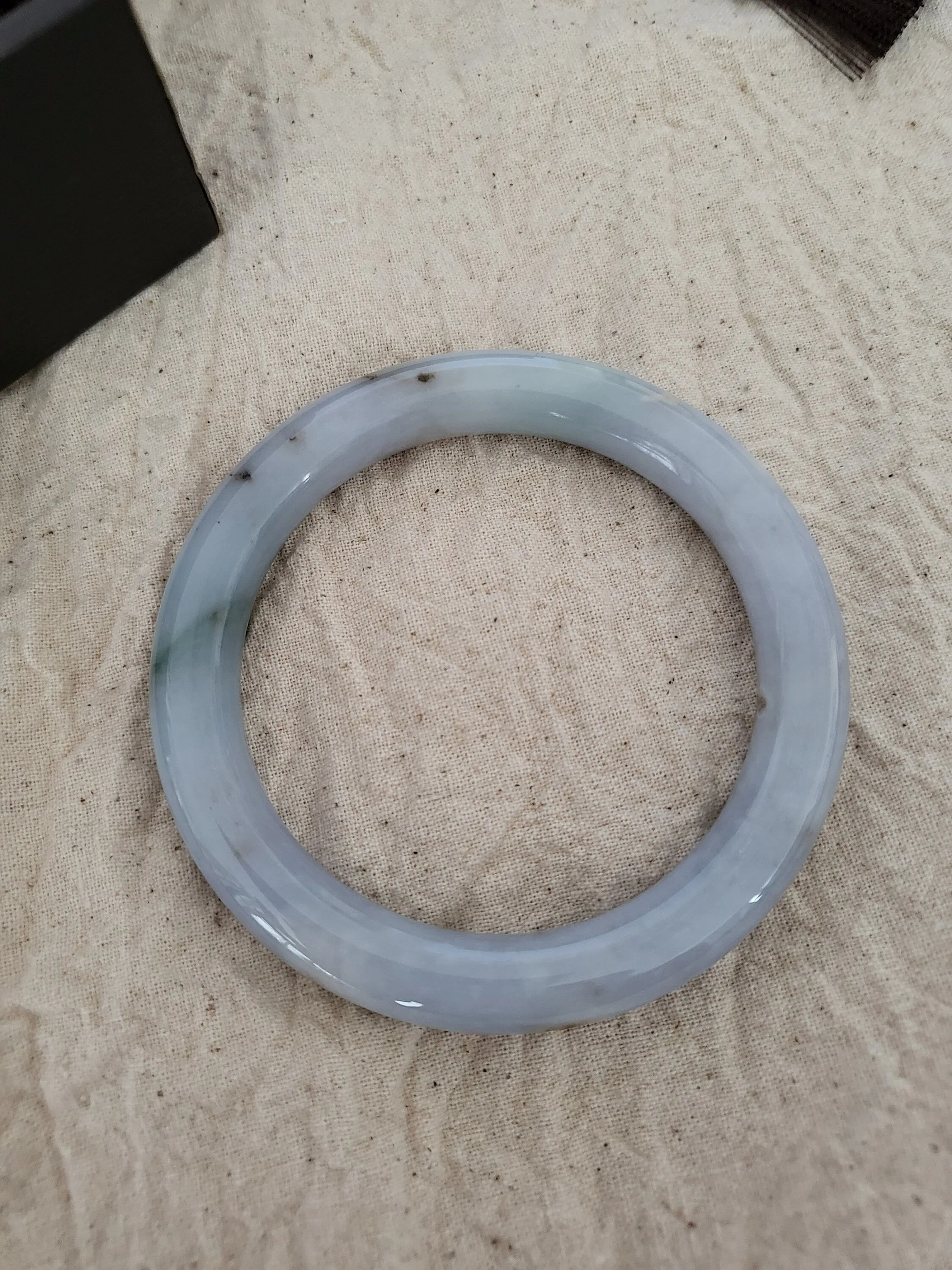 56mm Lavender Jadeite Grade A Bangle Natural Burma Jade Purple [LAVENDER TURQUOISE COLLECTION]