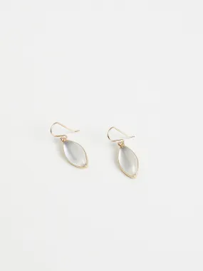 7.25ct Marquis Moonstone Earrings in 18k Yellow Gold