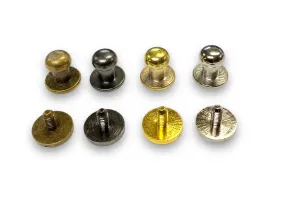 7mm Post / Button Stud Fasteners for Leather (3 sets)