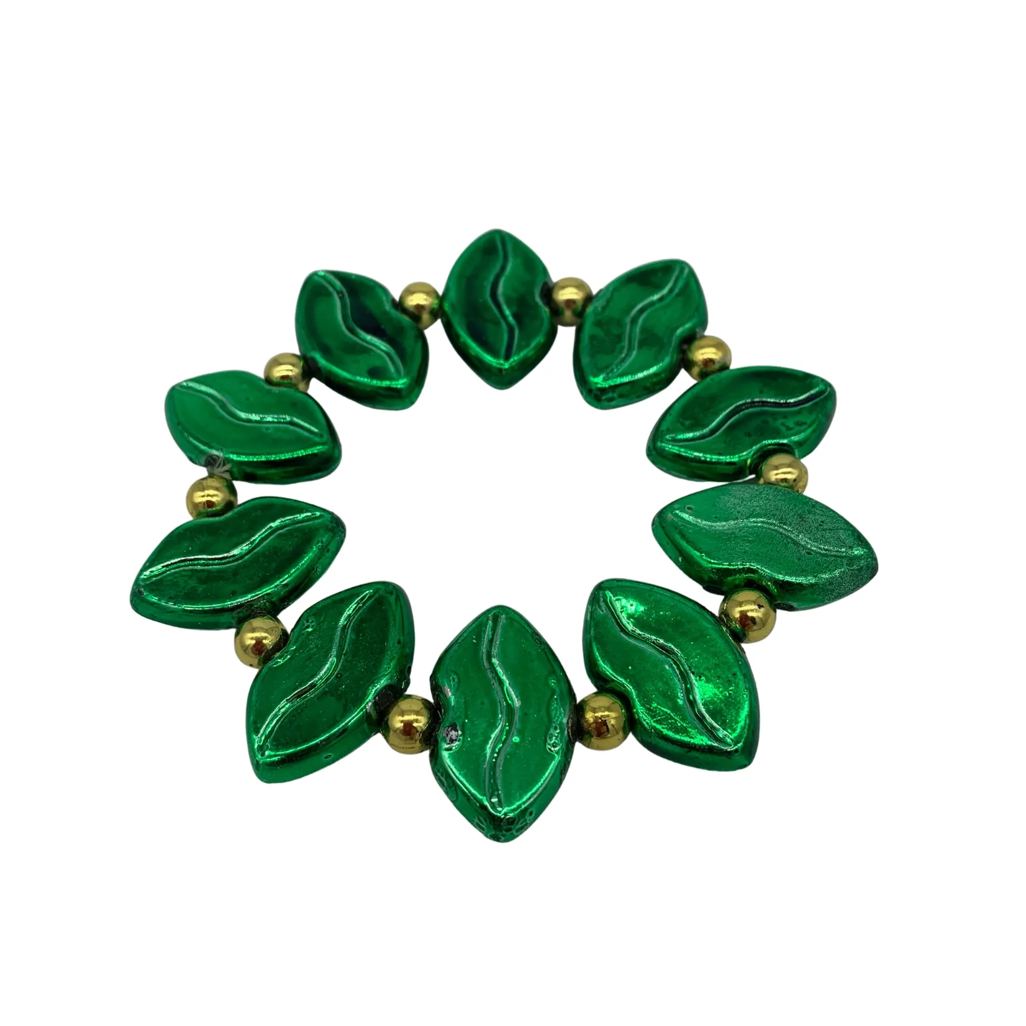 7" Green Lips Bracelet (Each)