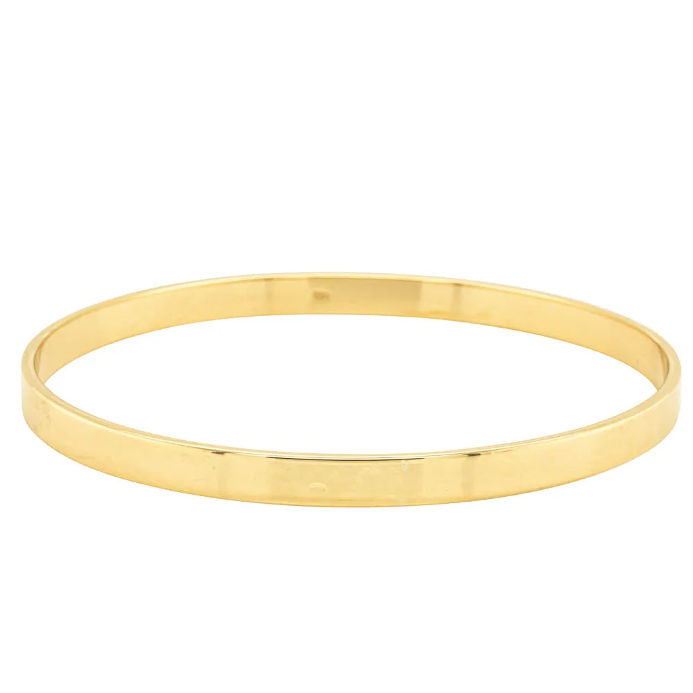 9ct Yellow Gold Oval Bangle