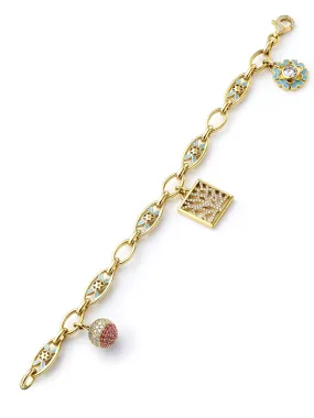 A Family Journey Paris Tuileries Sapphire Yellow Gold Bracelet