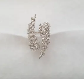 Adjustable Zirconia Angel Wings Ring