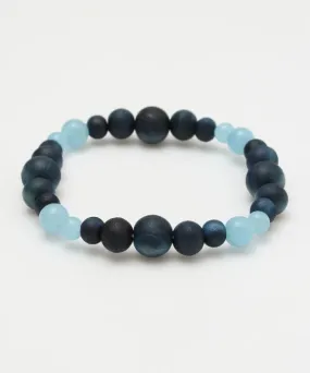 AIZOME Indigo Dyed Cypress x Aquamarine Bracelet