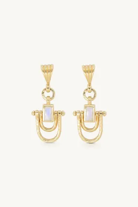 Allegra Moonstone Gold Earrings