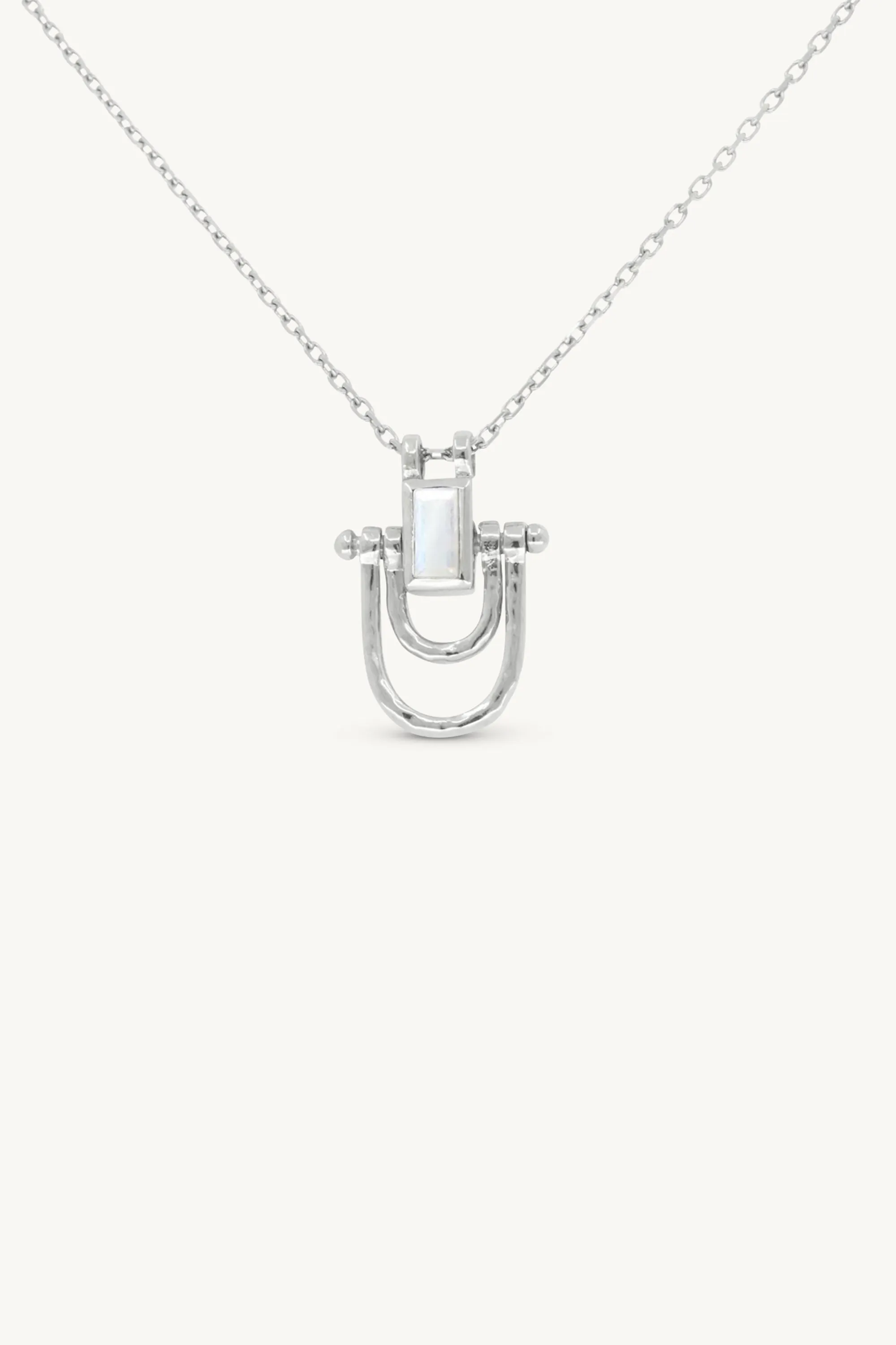 Allegra Moonstone Silver Necklace