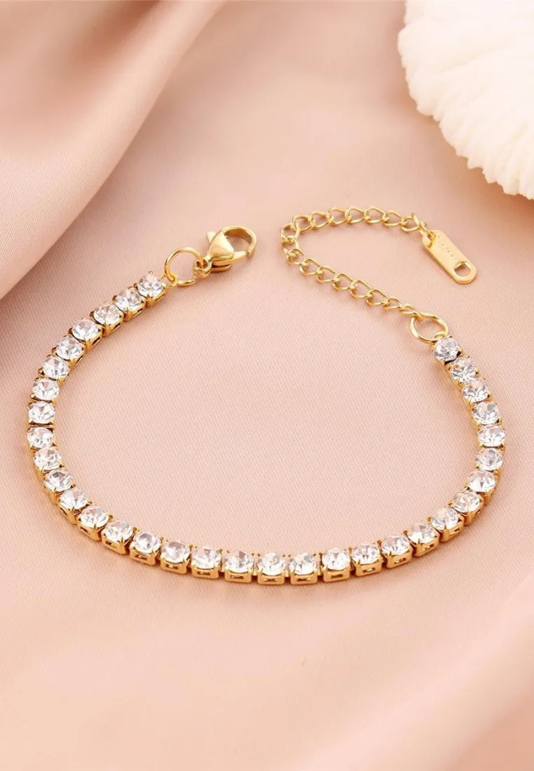 Amaryllis Sparkling Cubic Zirconia Tennis Bracelet