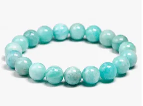 Amazonite stone, stretch cording, yoga, bracelet, jewelry.