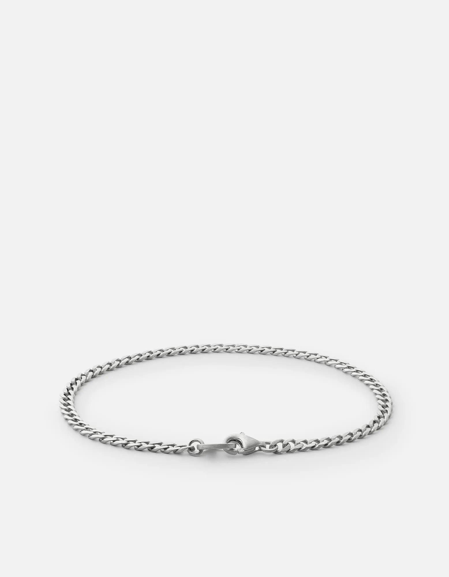 Annex Cuban Chain Bracelet II, Matte Sterling Silver