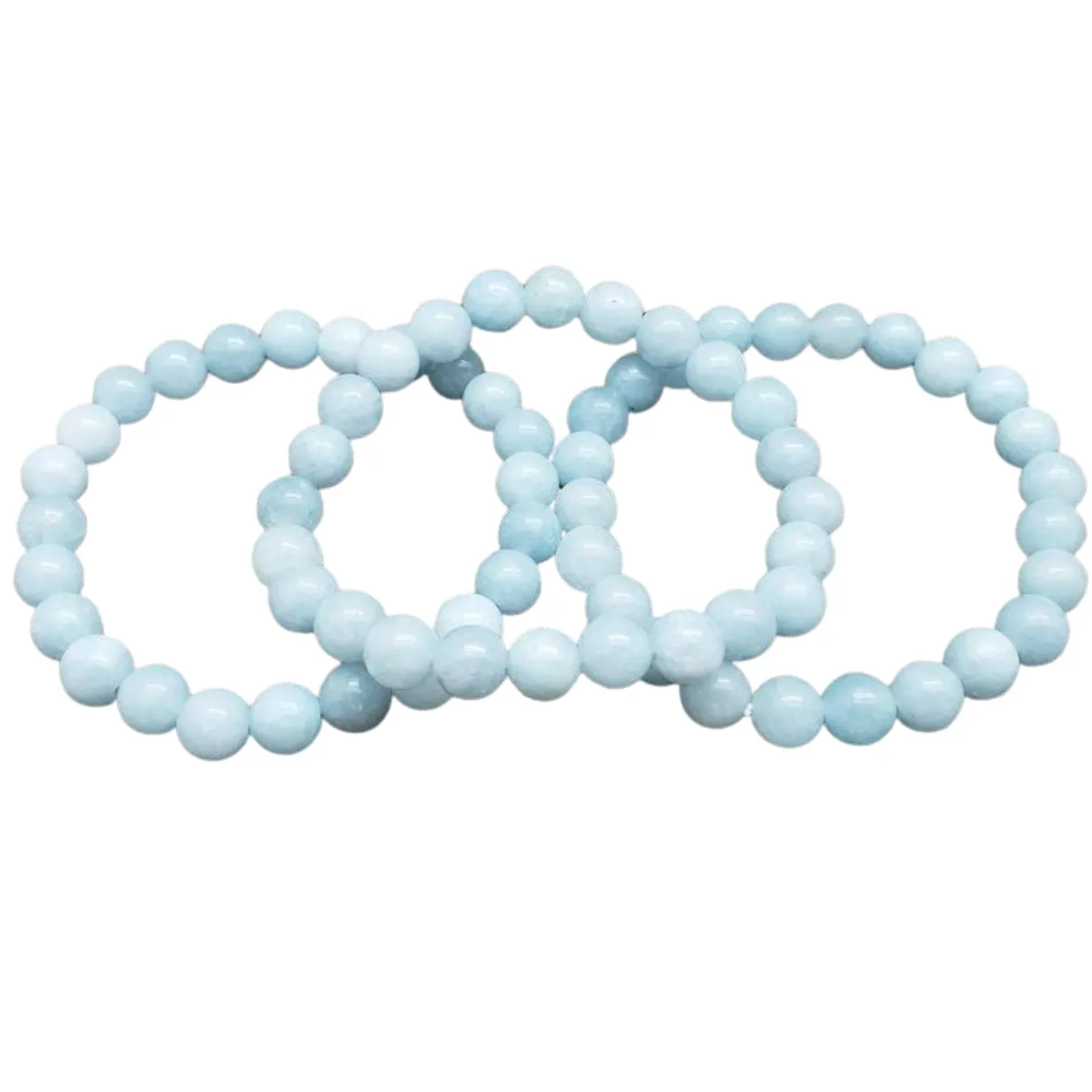 Aquamarine Stretchy String Bracelet, 10mm