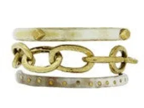 Ashley Pittman Mikufu Bangle Set Light Horn