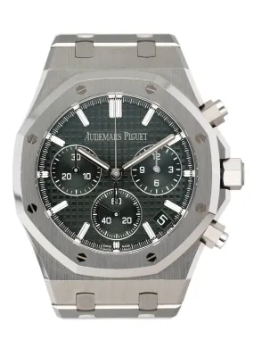 Audemars Piguet Royal Oak 26240ST Green Dial Mens Watch Box Papers