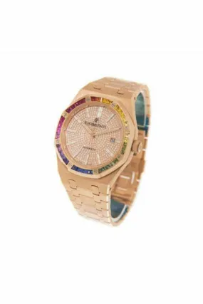 audemars piguet royal oak rainbow 41mm 18kt rose gold unisex watch