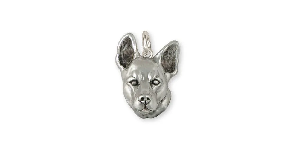 Australian Cattle Dog Charm Jewelry Sterling Silver Handmade Dog Charm ACD7-C