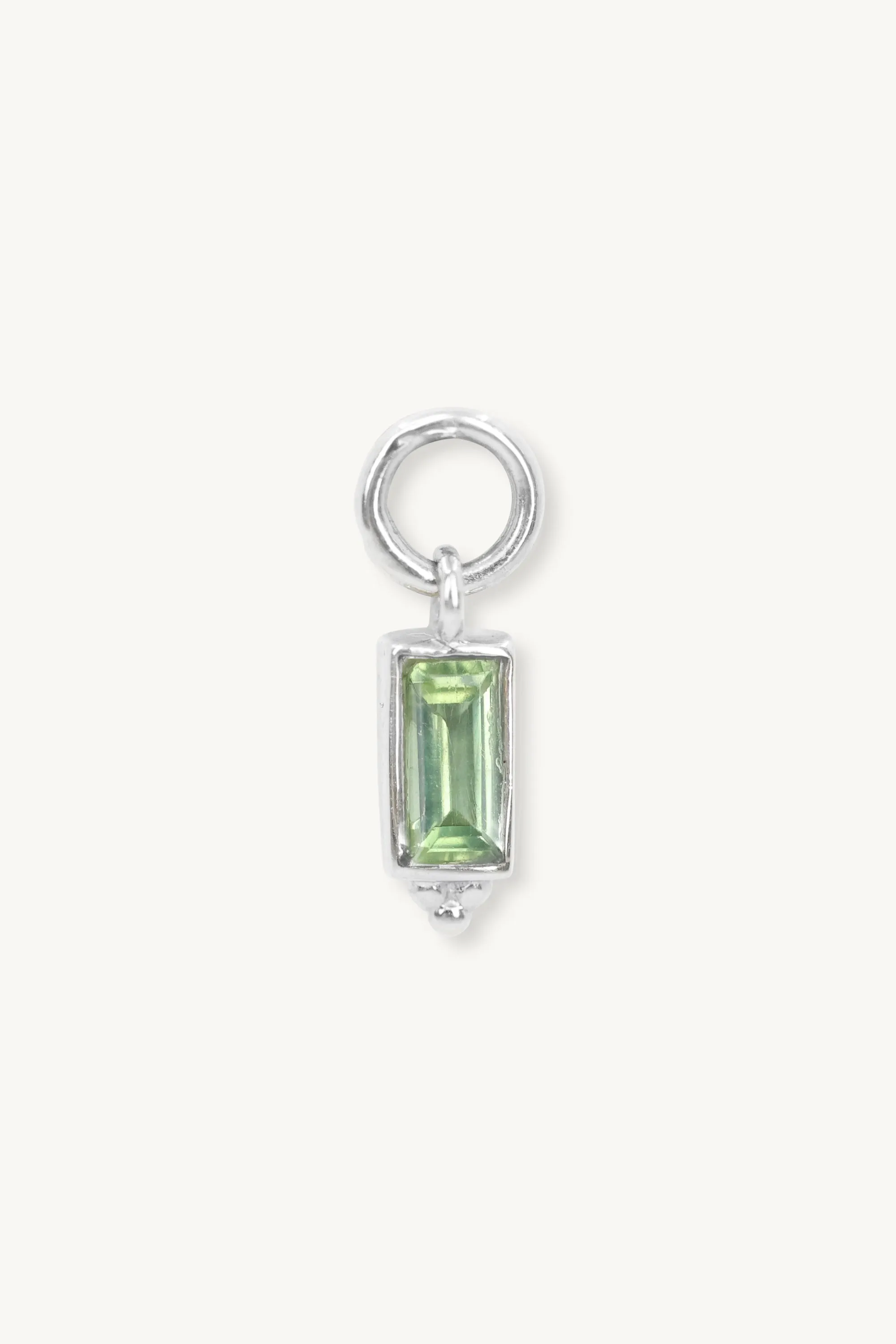 Baguette Apatite Silver Charm