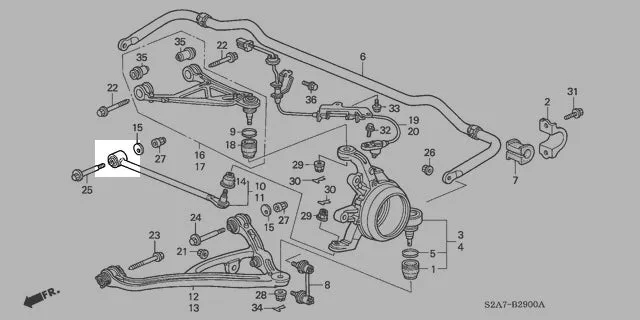 Ballade Sports Solid Bushing Kit Honda S200 (2000-2009) Rear Toe Arm Anti-Bump Steer