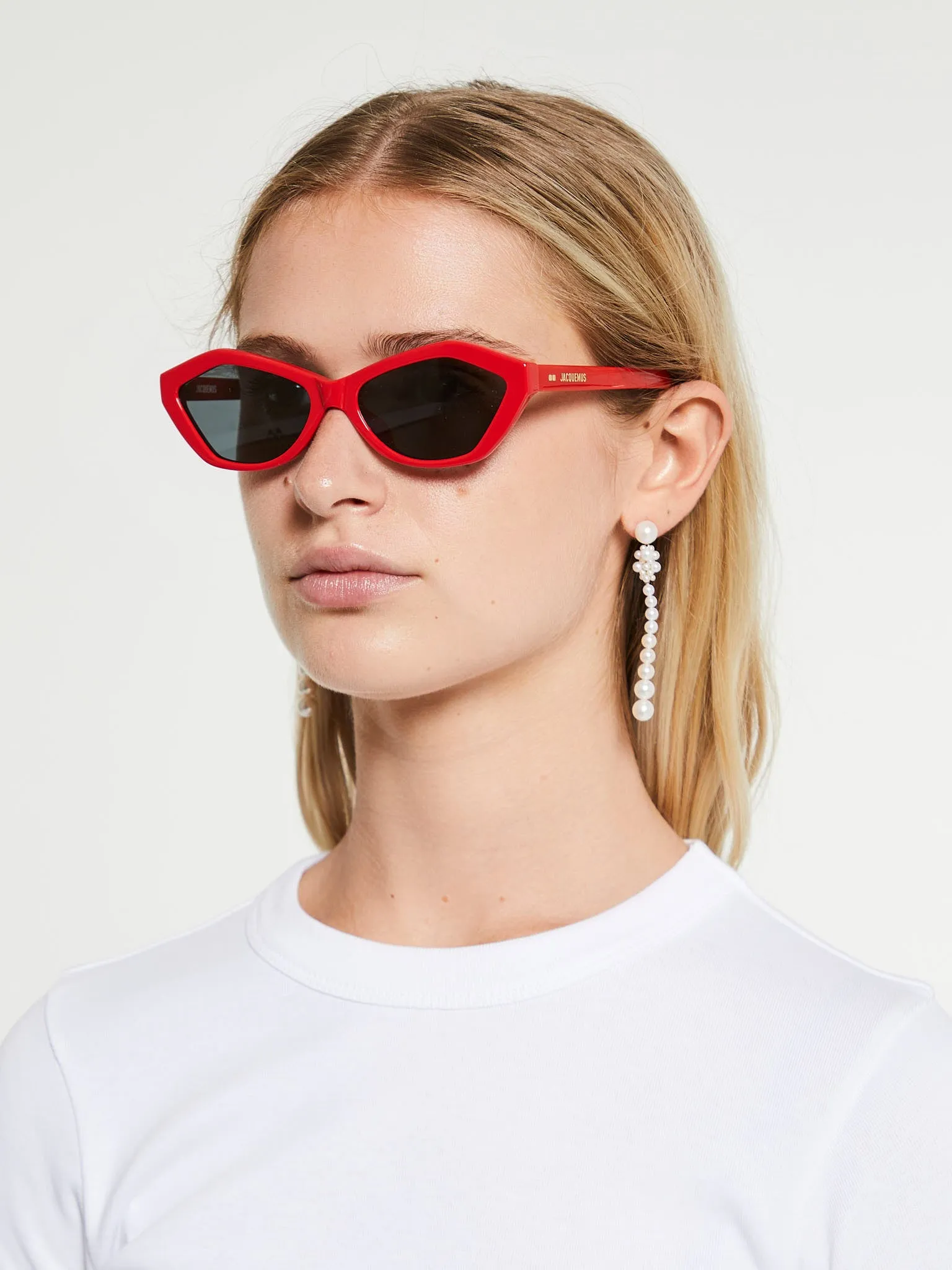 Bambino Sunglasses in Red, Yellow Gold and Grey