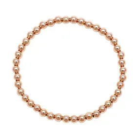 Beaded 3mm Bracelet in Rose Gold