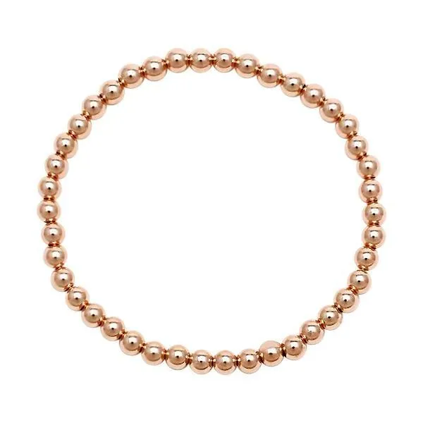 Beaded 3mm Bracelet in Rose Gold