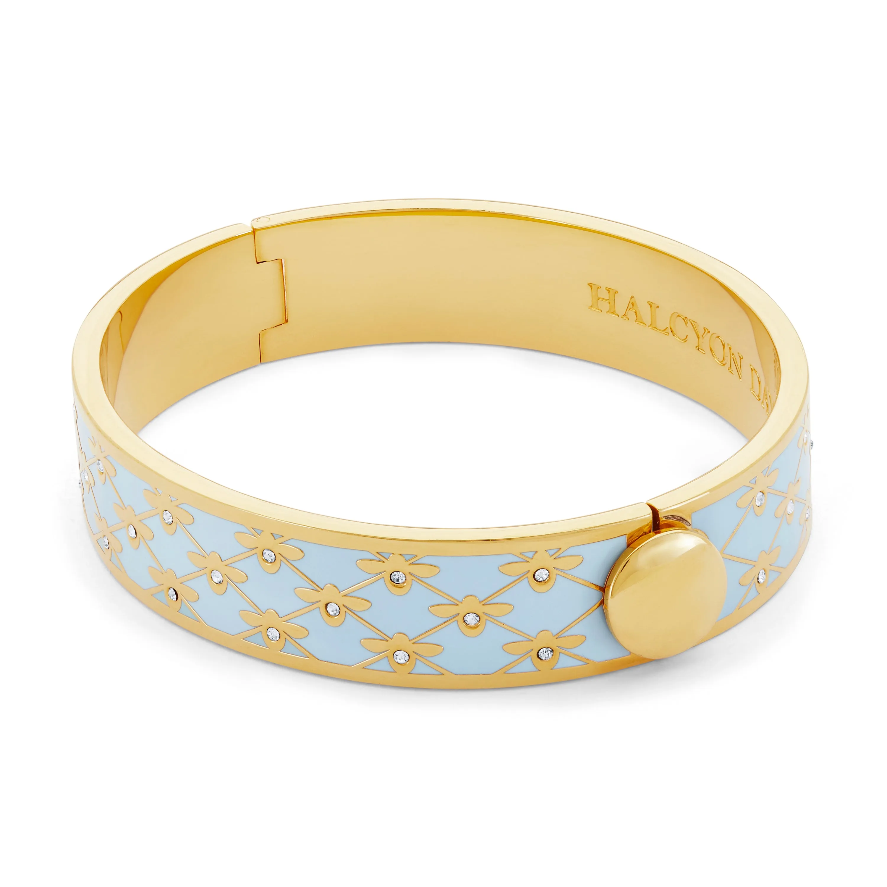 Bee Sparkle Trellis Forget-Me-Not & Gold Bangle