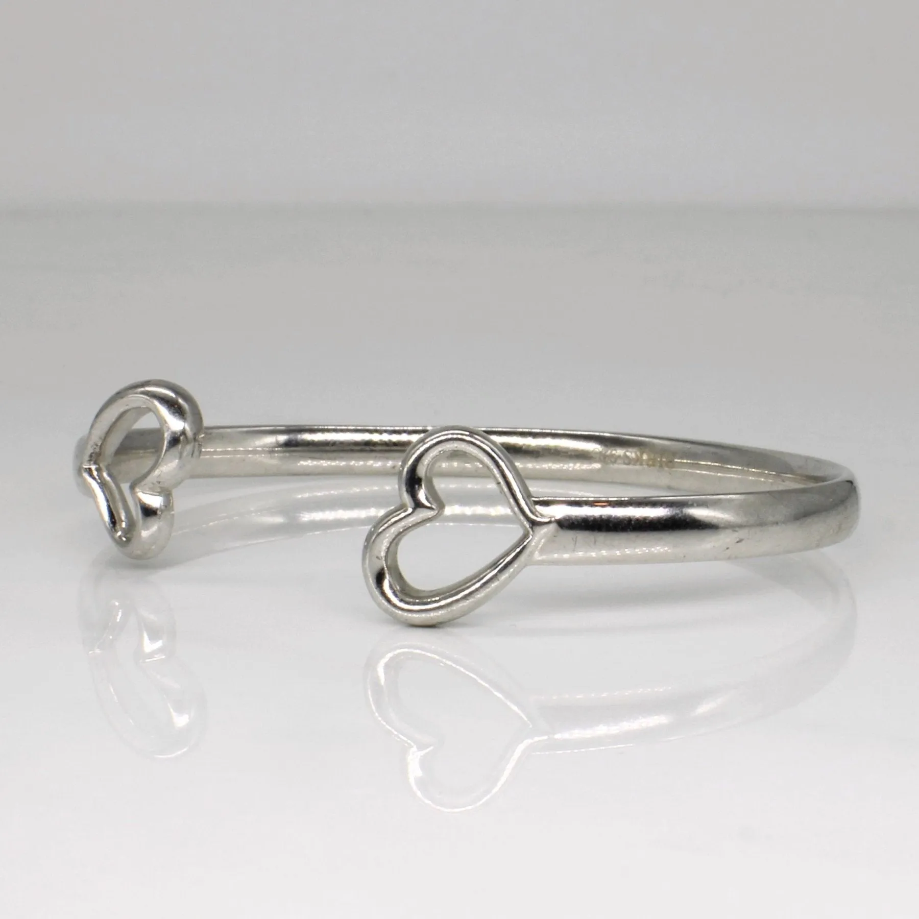 'Birks' Sterling Silver Heart Bracelet | 7" |