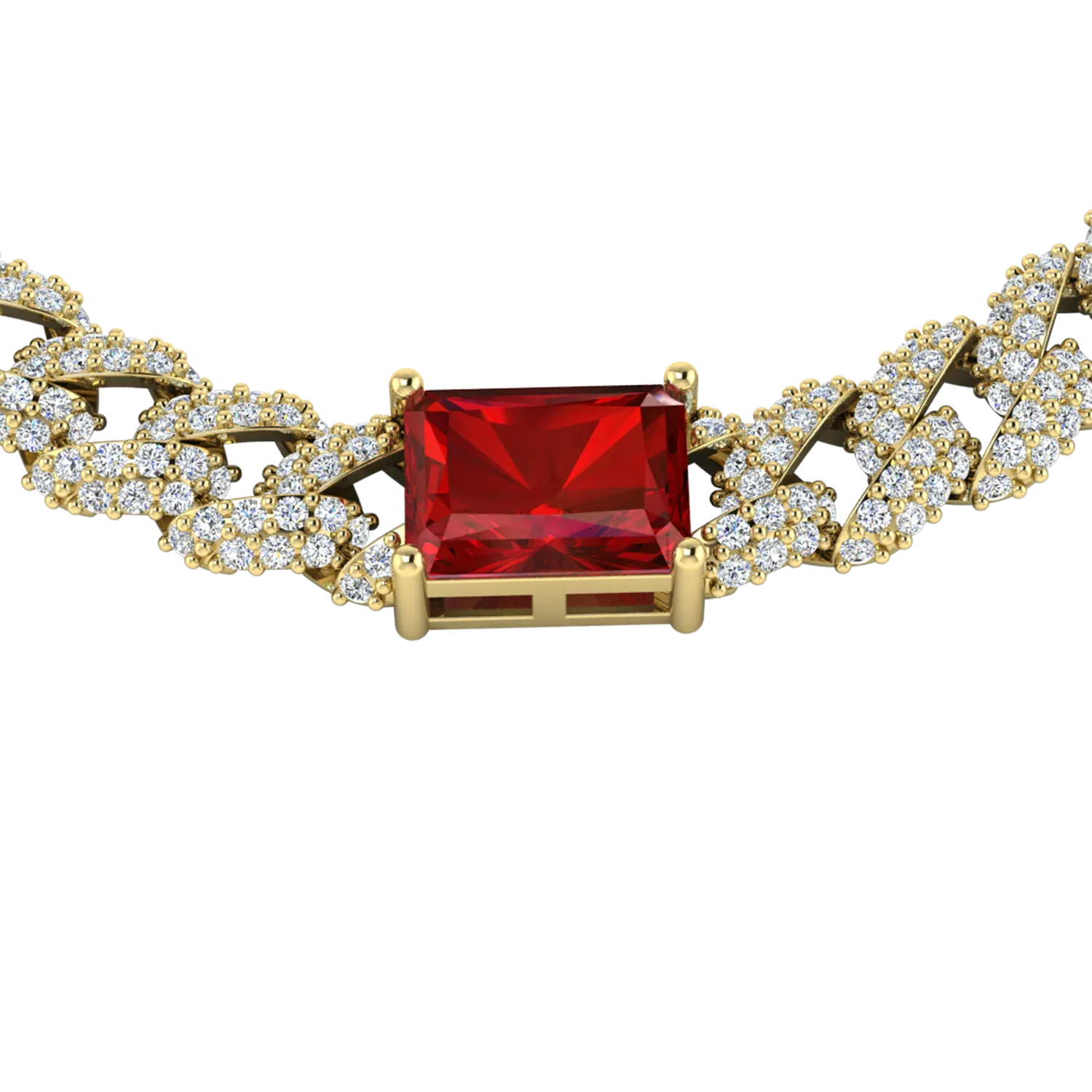 Birthstone Iced Cuban Necklace