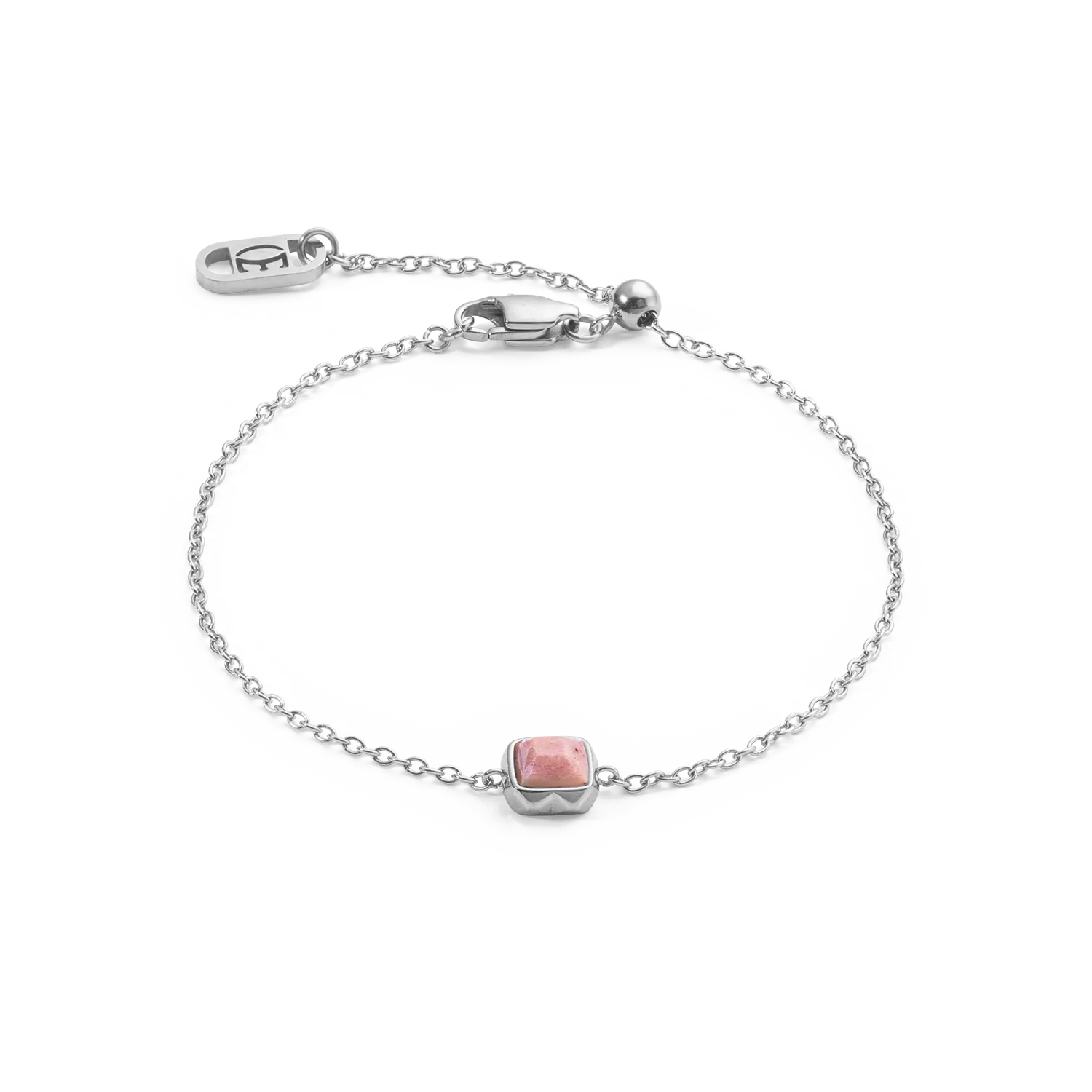 Birthstone July Bracelet Rhodochrosite Silver