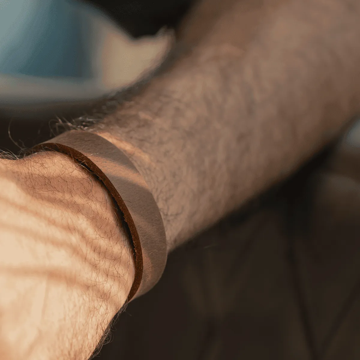 Blaire - Light Brown Leather Bracelet (Unisex)