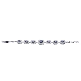 Blue Sapphire Silver Bracelet