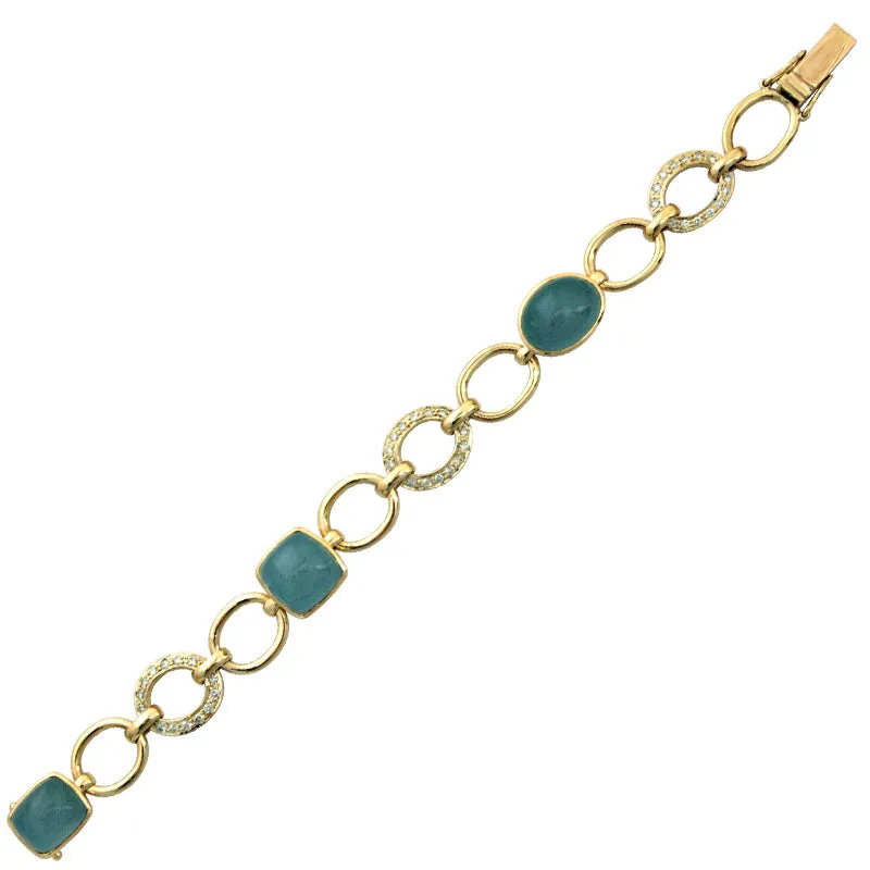 Bracelet- Aquamarine And Diamond (1493F)