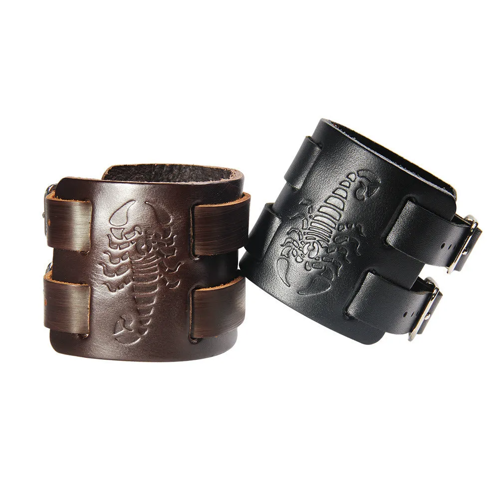 Bracelet Scorpion Leather Bracelet