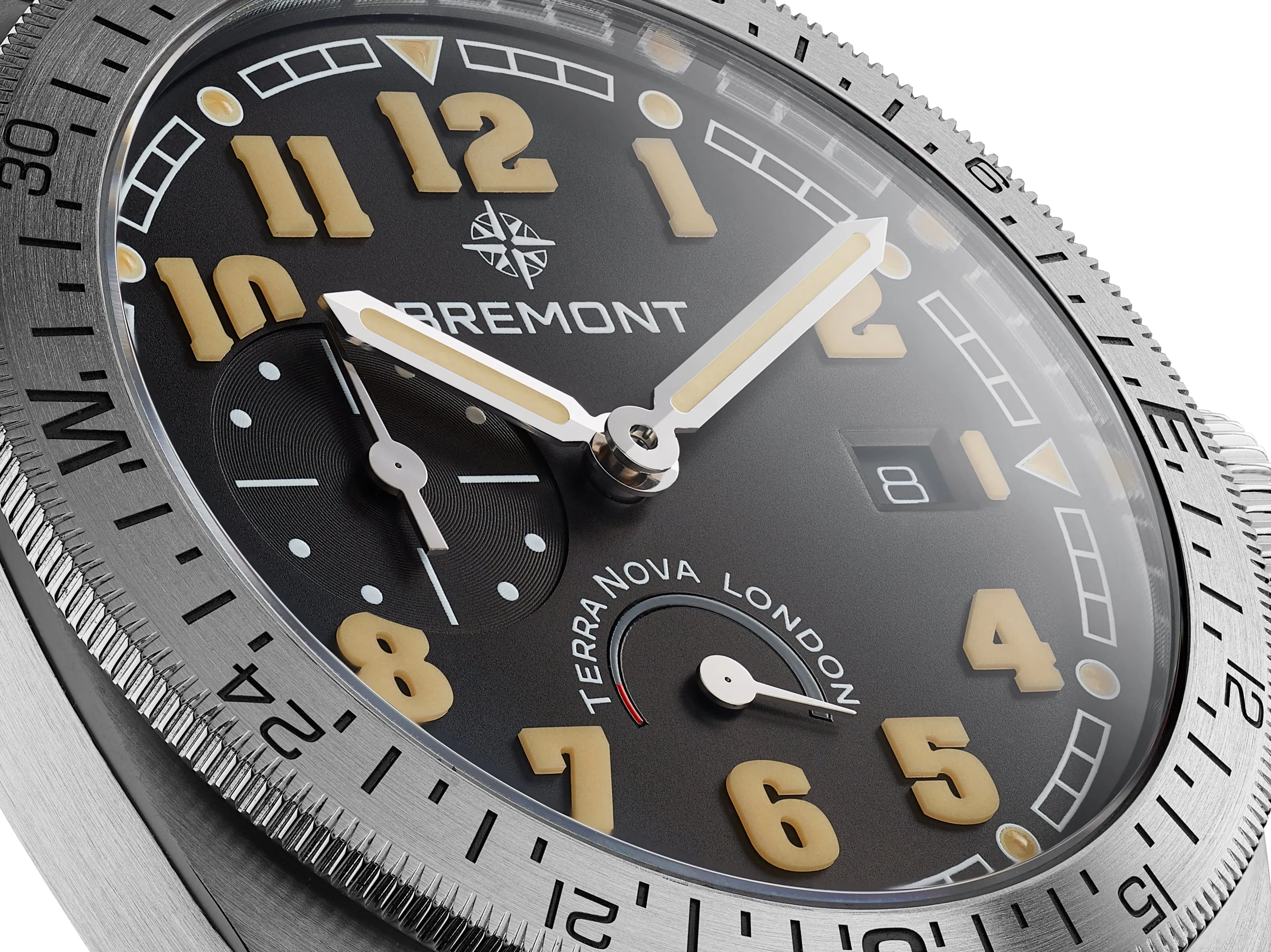 Bremont Terra Nova 40.5mm Turning Bezel Power Reserve TN40-PWR-SS-BK-L-S