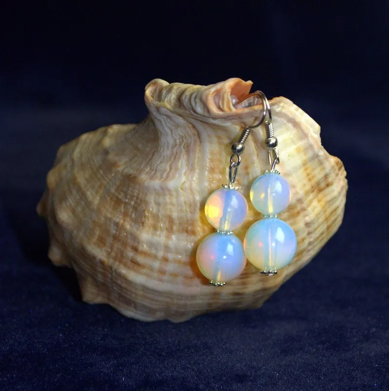 Bridesmaid blue flash moonstone earrings Statement boho earrings Dangle drop genuine moonstone earrings Gift for girlfriend Best friend gift