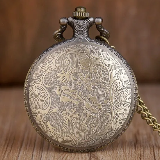 Bronze Octopus  Quartz Movement Pocket Watch