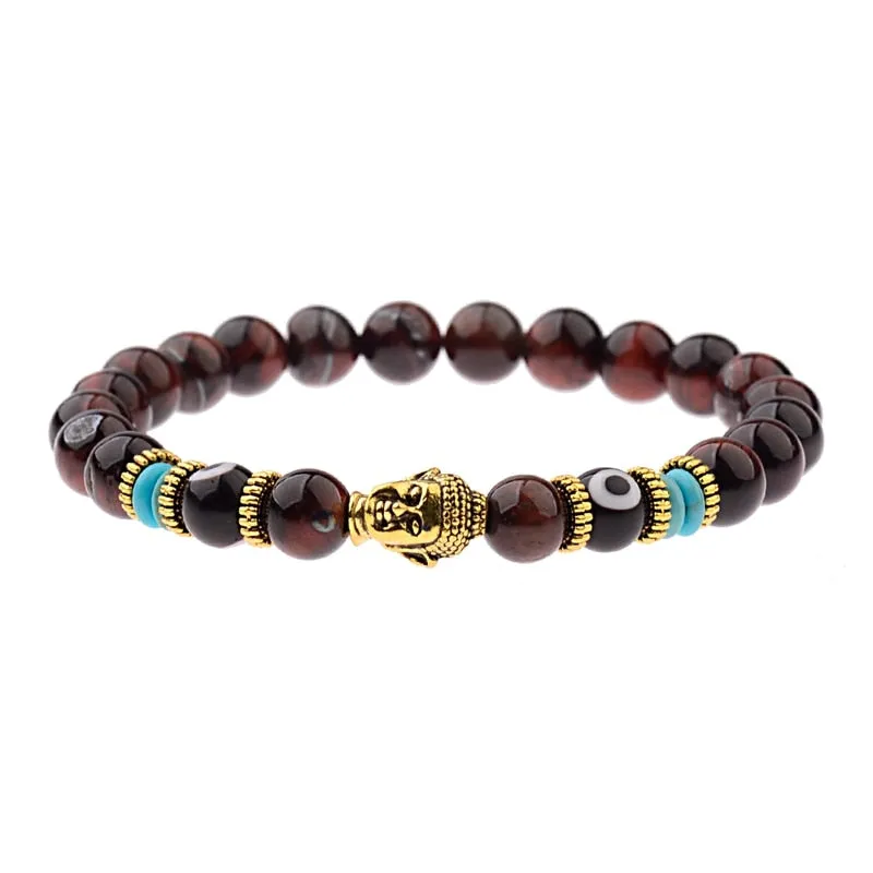 Charm Buddha & Evil Eye Bracelet