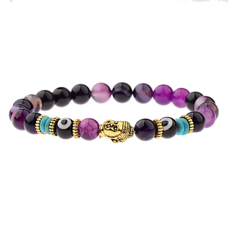 Charm Buddha & Evil Eye Bracelet